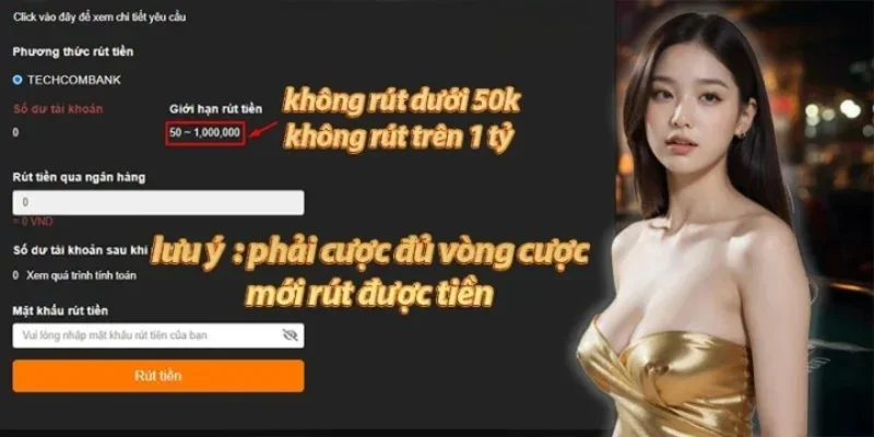 điều kiện cần chú ý khi rút tiền tại ko66