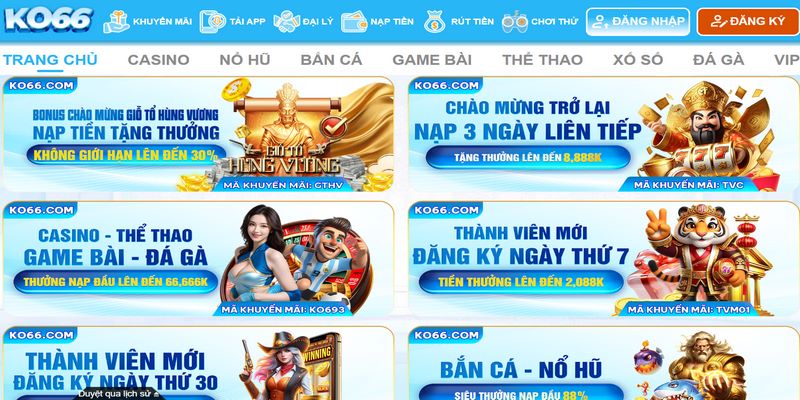 KO66 mang đến hàng loạt ưu đãi dành cho tất cả người chơi